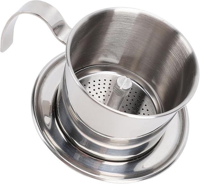 SUNGOOYUE Portable Stainless Steel Drip Maker with Vietnamese Coffee Filter, Handcrafted Manual Brewing for Coffee Connoisseurs, 200ml Capacity