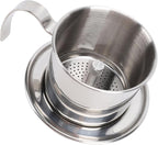 SUNGOOYUE Portable Stainless Steel Drip Maker with Vietnamese Coffee Filter, Handcrafted Manual Brewing for Coffee Connoisseurs, 200ml Capacity