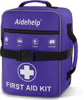 520 Pieces Premium First Aid Kit - Large Emergency Medical Kit for Survival, Car, Home, Travel, Camping, Backpack, Hiking, School (Purple)