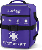 520 Pieces Premium First Aid Kit - Large Emergency Medical Kit for Survival, Car, Home, Travel, Camping, Backpack, Hiking, School (Purple)