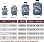 WUJIAONIAO Travel Luggage Cover Baggage Suitcase Cover Protector Skins 18-32 Inch (A9 TRAVEL, XL (for 29-32 inch luggage))