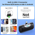 [2 Packs]Mini Portable Charger for iPhone 17/16,5500mAh LCD Display USB C Power Bank,Fast Phone Charging Travel Pocket Size Battery Pack for iPhone 17/17 Pro Max/Air/16/15 Series,Android(Black+Black)