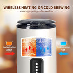 Portable Espresso Maker, 20Bar Rechargeable Wireless Stainless Steel, 3-in-1 for Nespresso & Ground Coffee, Self-Heating Travel Coffee Machine for Camping Office (White)