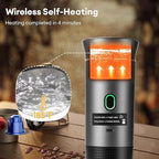 3 In 1 Portable Coffee Maker for Travel, 20 Bar Portable Espresso Machine with USB,Travel Coffee Maker Self-Heating, Compatible with Ground Coffee & Capsule for Hiking,Office,RV（Upgrade）