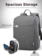 Lenovo Casual Laptop Backpack B210 - 15.6 inch - Padded Laptop/Tablet Compartment - Durable and Water-Repellent Fabric - Lightweight - Grey