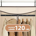 STORAGE MANIAC 57" Long Garment Bags for Hanging Clothes Garment Cover for Closet Storage, Large Hanging Garment Bag for Dresses, Suits, Coats, Zipper Cover with Sealed Clear Window, Beige 2 Pack