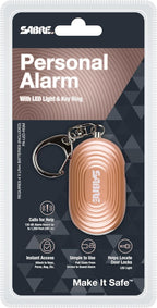 SABRE 2-in-1 Personal Alarm with LED Light, 130dB Personal Safety Siren, Snap Hook for Instant Access, 1,250 Foot (381 Meters) Range, Compact Design for Easy Attachment to Purse, Bag, or Keys