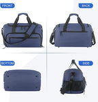 Gym Bag for Men Women, Sport Duffle Bag with Wet Pocket & Shoes Compartment, Water Resistant Overnight Weekender Bag Duffel Bag