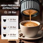 H02 PRO Portable Espresso Maker, Electric Coffee Machine for Travel, 20Bar Small Mini Coffee Maker with Self-Heating, Espresso Machine Fits Ground Coffee & NS Capsule, for Camping, Hiking