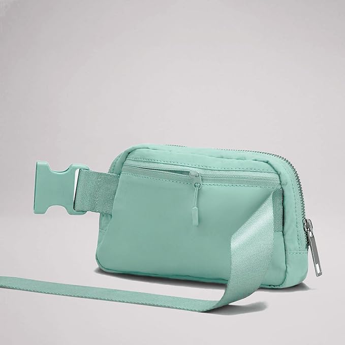 YOSHUYUKI Fanny Pack Crossbody Bag Trendy Waterproof Small Cross Body Purse for Women Men Fashion Waist Packs Mini Belt Pouch Chest Bum Hip Bag Lulu Dupes for Travel Vacation Running Matcha Cream