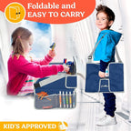 PILLANI Kids Travel Tray for Car - Toddler Travel Essential with iPad Holder & Dry Erase Board - Road Trip Essentials - Carseat Table - Toddler Lap Desk Organizer for Airplane - Kids Travel Essentials