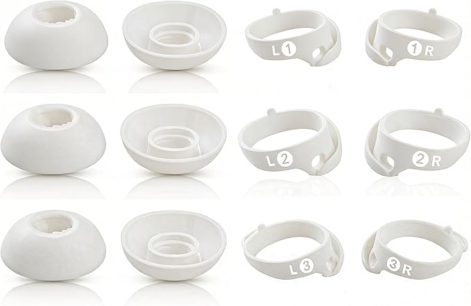 6 Pairs Replacement Ear Tips for Bose QuietComfort Ultra Earbuds (2023) & Bose QuietComfort Earbuds II (2022) - Anti-Slip Silicone Wingtip Covers Eartip-White