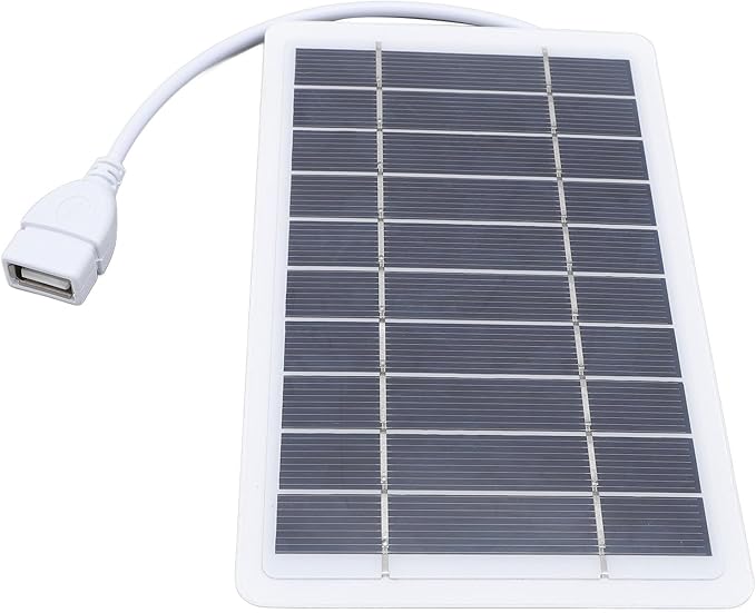 Zunate Solar Panel Power Bank with Dual USB Outputs, Monocrystalline Silicon Phone Charger for Outdoor Camping and Charging Tablets or Cameras At 9 X 16cm Size
