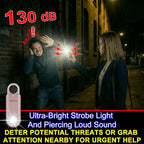 130dB Personal Safety Alarm Ultra Bright Strobe Light Loud Sound Keychain Siren with Carabiner for Women, School Children, Night Runners. Hiking Alarm Bear Deterrent. SOS Emergency Alerts. Purple