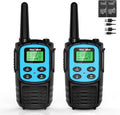 MaxTalker Walkie Talkies Long Range for Adult, MT10 Rechargeable Walkie Talkies FRS Two Way Radio, NOAA, 1200mAh Li-ion Battery USB-C Cable, LED Flashlight,VOX Walkie Talkie for Camping 2Pack (Blue)