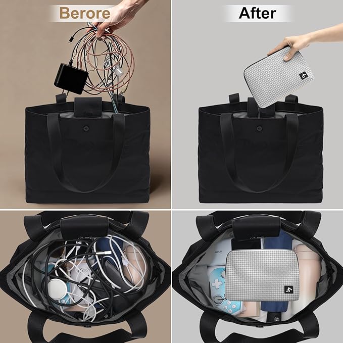 simtoper Electronic Organizer Travel Case – Waterproof Cable Bag for Cord, Charger, Hard Disk, Power Bank – Small Tech Storage for Travel, Backpack, Business Trip, Airplane