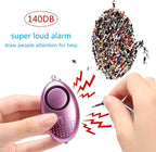 Personal Alarm for Women, 5 Pack 140DB Emergency Self-Defense Security Alarm Keychain with LED Light for Women Kids and Elders (Black, Blue, Purple, Rose Gold, Light Green)