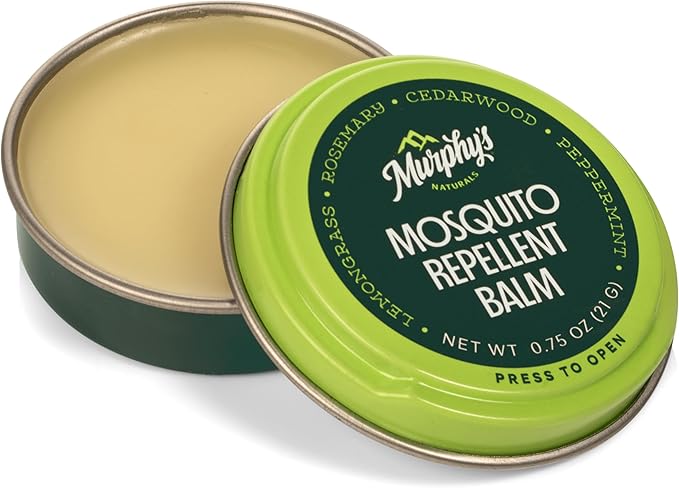 Murphy's Naturals Mosquito Repellent Balm for Outdoor Patio, Hiking, Camping, Plant-Based with Cedarwood, Lemongrass & Rosemary, 0.75 oz