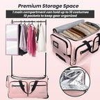 Fanwoli 28" Dance Bag with Garment Rack | Ultra-Light Collection| More Lightweight & Wear-Resistant| Ideal Competition Duffle Bag for Dancers Livestreamer Athletes