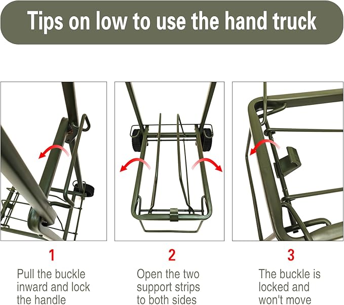 Folding Hand Truck Dolly Lightweight Aluminum Luggage Cart - 100lbs Capacity with Elastic Bungee Cord for Travel & Shopping