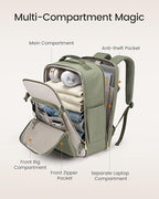 LOVEVOOK 56L Travel Backpack for Women & Men, Airline Approved Carry On Luggage with 3 Packing Cubes, TSA Overnight Bags, Waterproof Personal Item Bag, Weekender Essentials Backpacks fits 17" Laptop