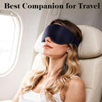 Fygrip 3D Eye Mask Sleep Mask for Men & Women, 100% Pressure-Free & Light Block-Out Eye Mask for Sleep with Easy Adjustable Strap, Night Eye Cover for Travel, Blue