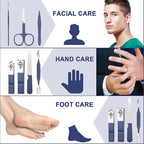 Aceoce Travel Manicure Set Mens Grooming Kit Stainless Steel Nail Clippers Nail Care Tool with Luxurious Travel Case Manicure Pedicure Set Professional Personal Care Gift for Men Family Friends