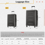 Merax Luggage Sets 20/28 Inch Suitcase Sets with TSA Lock Hardshell Luggage with Bags