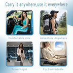 Upgraded Inflatable Travel Seat Cushion for Airplane and Car, Portable Air Cushion for Long Flights, Office Chair and Wheelchair, Pressure Relief Seat Pad for Sitting Comfort