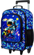 Boys Suitcase, 18" Kids Carry on Luggage With Wheels, Space Suitcases for Toddler Children(Black)
