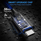 etguuds USB C Cable 15ft, Extra Long USB Type C Cable Fast Charge USB-A 2.0 to USB-C Charger Cable, Premium Nylon Braided Charging Cord - Blue
