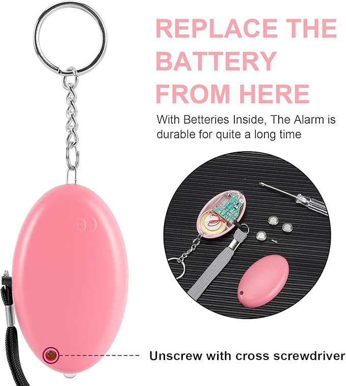 Safe Sound Personal Alarm, 12 Packs 140DB Personal Security Alarm Keychain with LED Lights, Emergency Safety Alarm for Women, Men, Children, Elderly