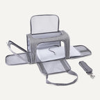 Amazon Basics Soft Cat & Dog Carrier with Adjustable Shoulder Strap, Airline-Approved, Foldable and Portable Design, Mesh Ventilation, Folds Flat for Storage