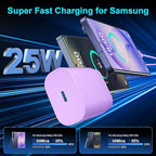 Super Fast Charger Type C, 25W USB C Wall Charger Fast Charging for Samsung Galaxy S26 Ultra/S26/S26+/S25 Ultra/S25/24 Ultra/S24/S23 Ultra/S22 Ultra with 10FT Long Android Type C Charger Cable 2Pack