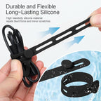 Donruby 24Pcs Silicone Cable Ties - Reusable & Washable with Locking Buckles, Adjustable Fastening Cable Management Straps, Multi-Purpose High Elasticity Cord Organizer (Black & White)