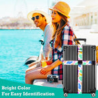 Luggage Straps for Suitcases TSA Approved Easy Pack Organized Suitcase Strap, Luggage Strap, Luggage Belt Strap, Bag Straps for Luggage. Buckle Straps Travel Accessories (Cow Printing)