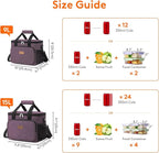 Lifewit Large Lunch Bag, Insulated Lunch Box, Soft Cooler Cooling Tote for Adult Men Women, Purple 24-Can (15L)
