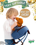 Naturally KIDS Toddler Backpack w Dinosaur Toys for Kids 2-4, 2 Year Old Boy Birthday Gift, 3 Year Old Boy Gift Girl, Toddler Dinosaur Toy