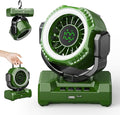 Portable Rechargeable Camping Fan, 20000mAh Battery Operated Fan with LED Light, 1-100 Stepless Speed, 1-12H Timer, Brushless Motor, Oscillating Desk Fan, Tent Fan with LED Display for Camping Travel