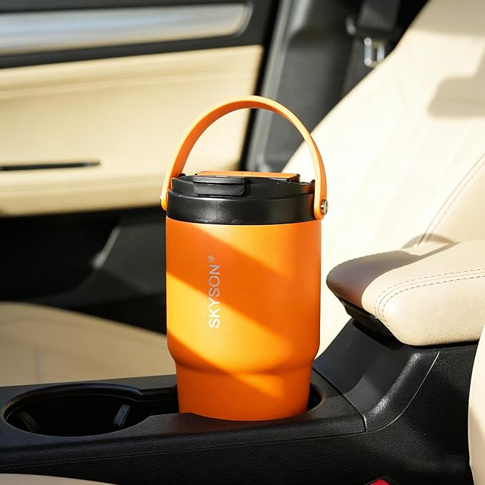 Portable Coffee Maker Mug for Travel,Mini Espresso Coffee Machine,20 oz Thermos Cup with Lid Fast Extraction Electric Filter Brewer,Insulated Stainless Steel Tumbler(Green)