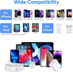Fast Charging iPhone Fast Charger,3Pack[Apple MFi Certified]Fast Charger iPhone Quick Charging PD USB-C Blocks Cube Adapter with USB C to Lightning Cable for i Phone14/13/12/11 Pro Max Plus/Xs/SE,iPad