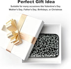 ELFISH Mini RFID Aluminum Wallet Credit Cards Holder Business Card Case Metal ID Case for Men Women(Black Leopard Print)