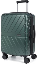 BAGSMART Carry on Luggage 22x14x9 Airline Approved with TSA Lock, 100% Polycarbonate Hardside Suitcase with Spinner Wheels, Olive-Green