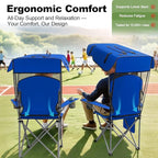 VTOY Portable Camping Chair with Canopy - Folding Chair with Canopy, Durable 600D Oxford Canopy Chair for Camping, Beach, Picnics, Fishing & Sports