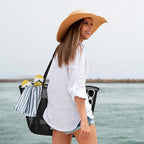 KALIDI Upgrade Version Beach Mesh Tote Bag MAX 27L Large capacity,Shoulder Bag Nylon Hobo Women Casual Foldable Beach Picnic