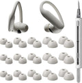 15 Pairs Ear Tips for Powerbeats Pro 2, Replacement EarTips Accessories for Beats Pro 2 Earbuds, 5 Sizes (XS/S/M/L/XL), Fit Charging Case, Quick Sand White