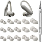 15 Pairs Ear Tips for Powerbeats Pro 2, Replacement EarTips Accessories for Beats Pro 2 Earbuds, 5 Sizes (XS/S/M/L/XL), Fit Charging Case, Quick Sand White