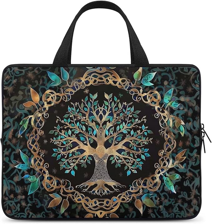 Tree of Life Bohemian Laptop Bag Laptop Case Computer Messenger Bag with Adjustable Shoulder Strap