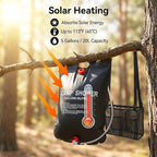 Solar Camping Shower Bag 1/2set and1+ Set 5 Gallon Portable Camping Showers Bag with Adjustable Switch Removable Nozzle for Camping Hiking Beach Swimming Outdoor Activities