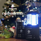Etekcity Lantern Camping Essentials Lights, Led Flashlight for Power Outages, Battery Operated Lamp for Emergencies, Survival Gear, Hurricane Preparedness Items, Water Resistant, 2 Pack, Black